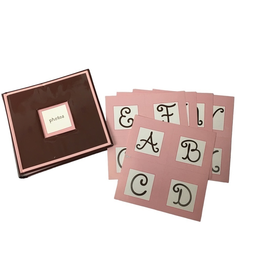 mark. Vintage Classic Photo Album Monogram Letters Avon RARE